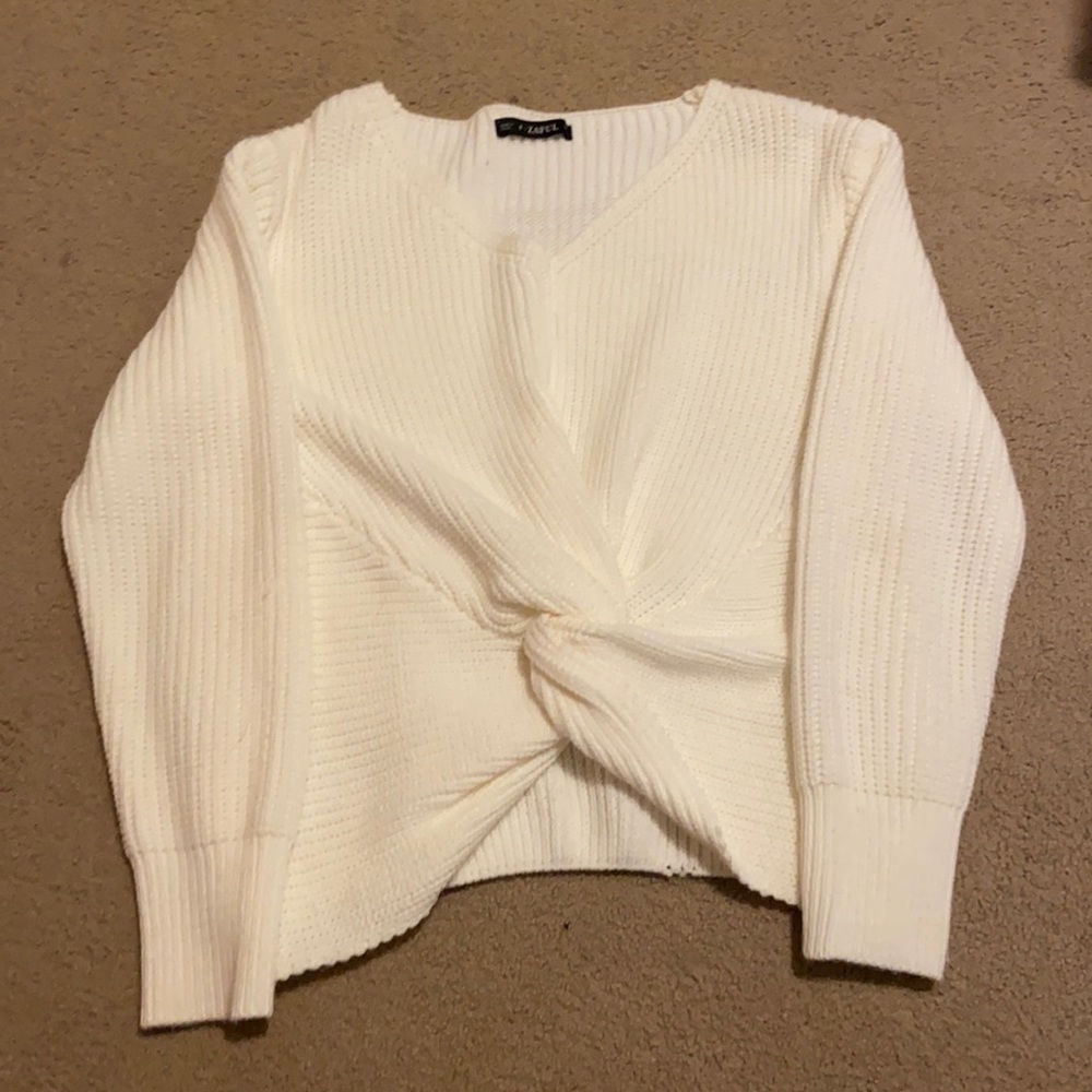 White Knot Sweater